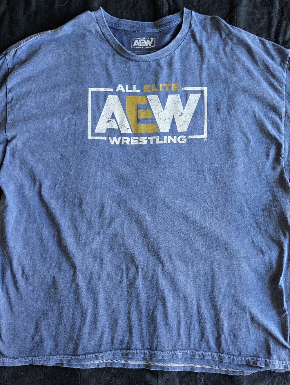 AEW All Elite Wrestling Blue Shirt Men's Large Loose / XXXL Slim